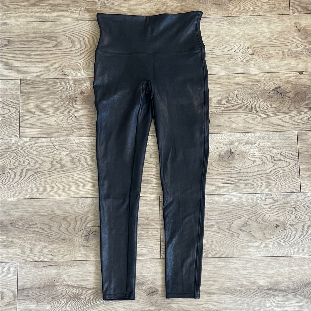 Spanx High-Waist Black Faux Leather Leggings